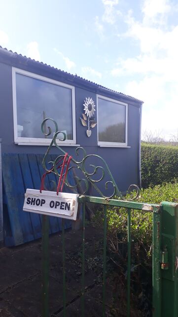 A picture of the Woodseats allotment shop open