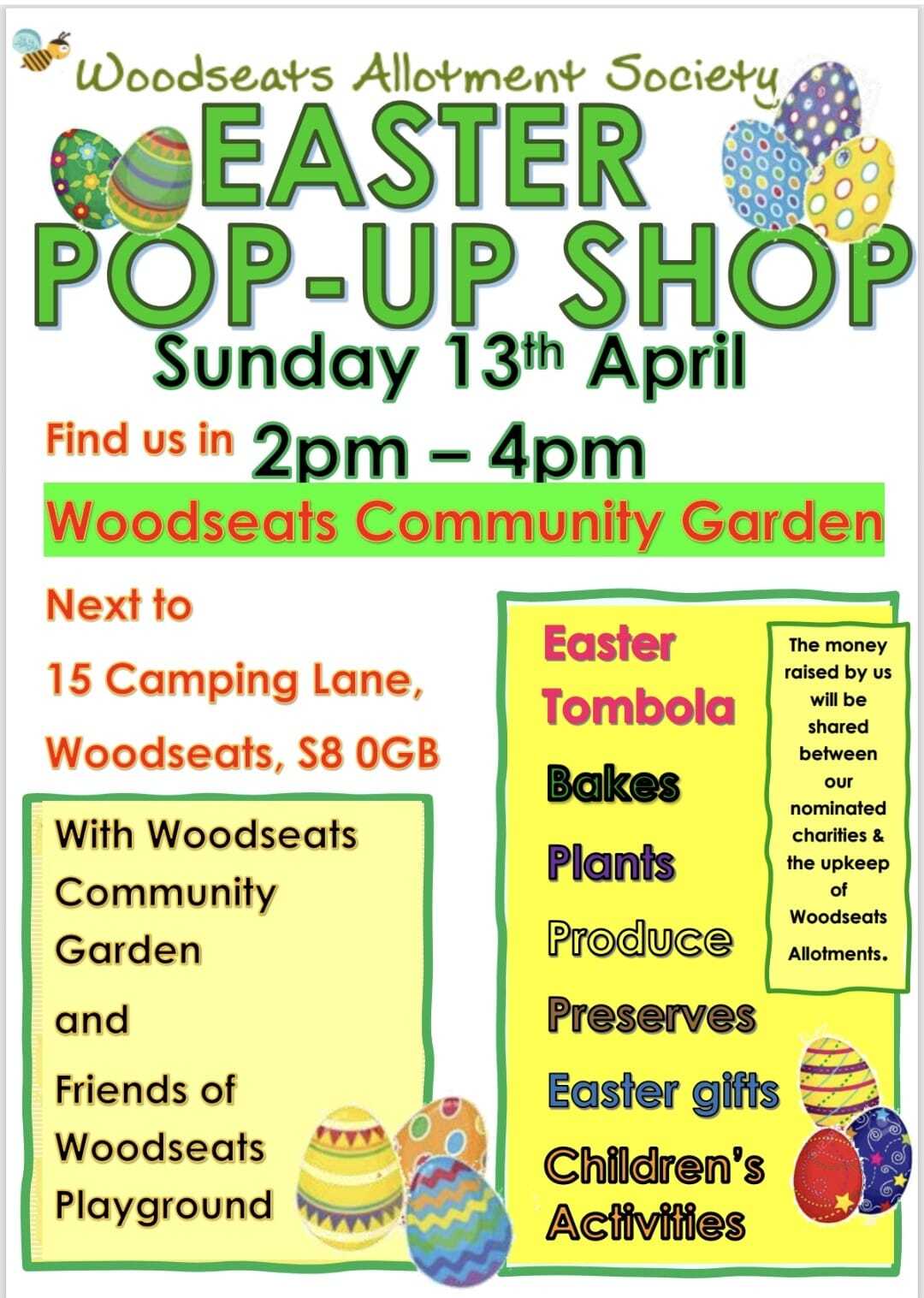 A poster with details of the pop up event