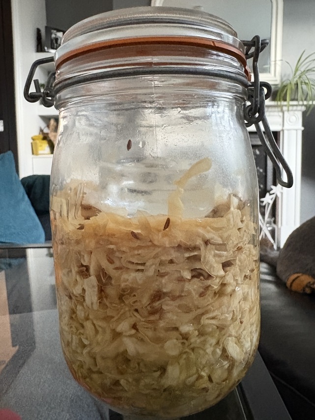 jar of sauerkraut