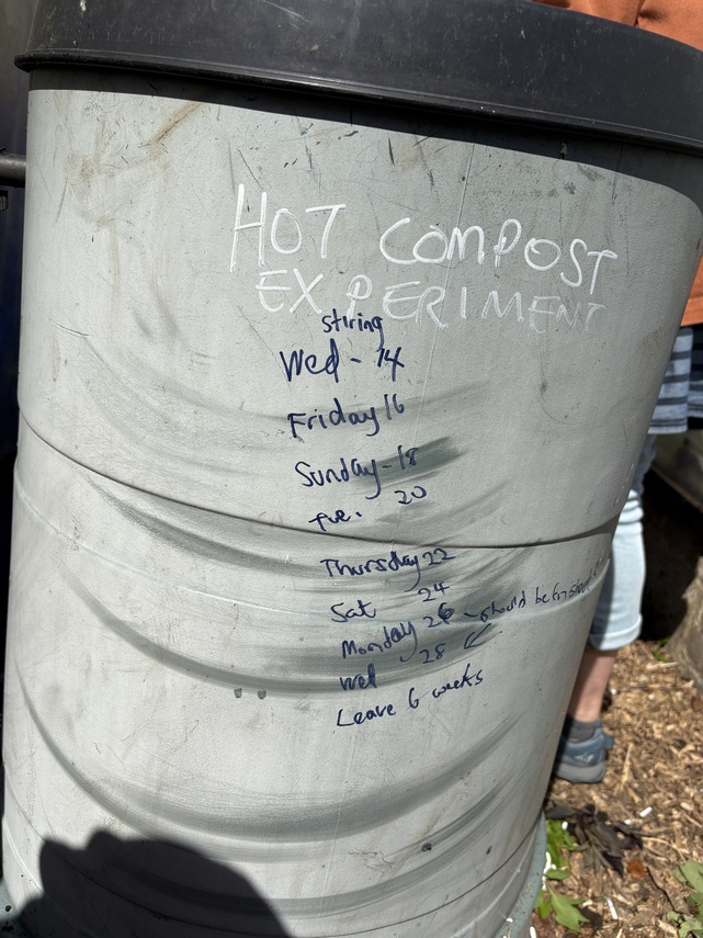 HOT COMPOST DATES FOR AERATION 